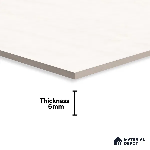TL 02455 A Marshmallow Cream Light 2 ft x 1 ft Glossy Finish Ceramic Wall Tile - 6 mm (Sample)