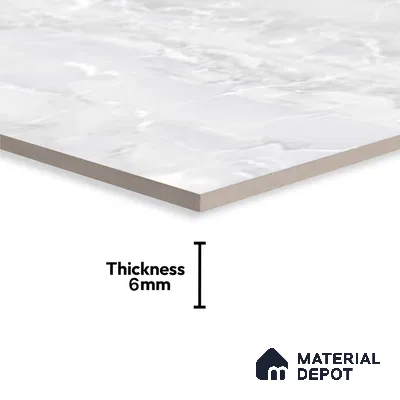 TL 02457 A Pearl White Light 2 ft x 1 ft Glossy Finish Ceramic Wall Tile - 6 mm