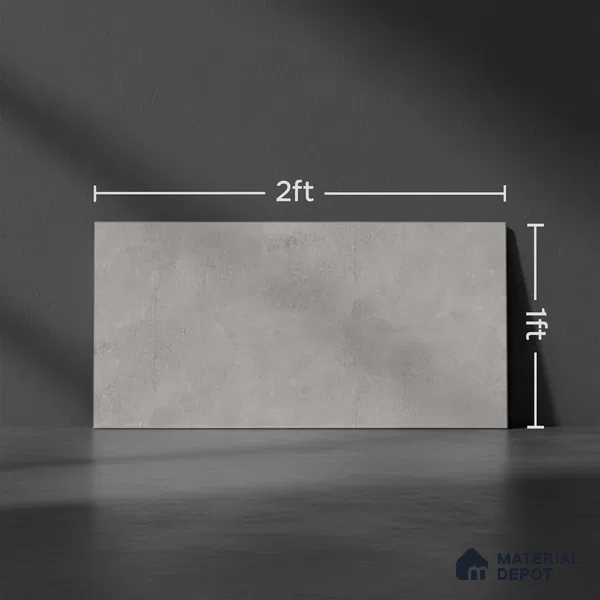 TL 02459 C Grey Dark 2 ft x 1 ft Glossy Finish Ceramic Wall Tile - 6 mm (Sample)