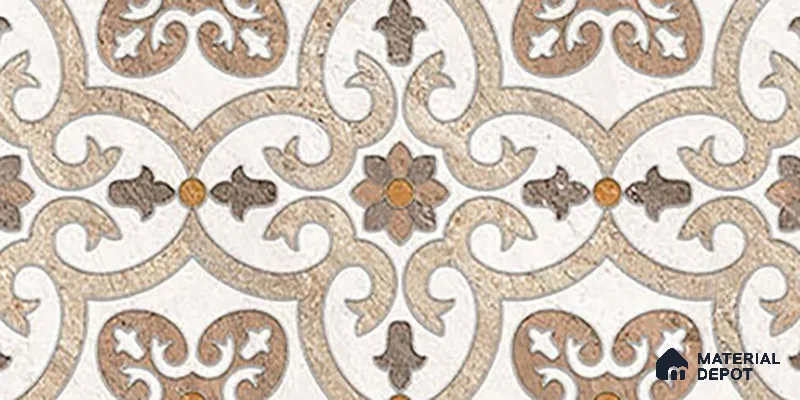 Highlighter Wall Tile TL 02418 B Brown Almond Highlighter 2 ft x 1 ft Glossy Finish Ceramic Tile - 6 mm | Suitable For Kitchen, Bathroom & Accent/Feature Wall