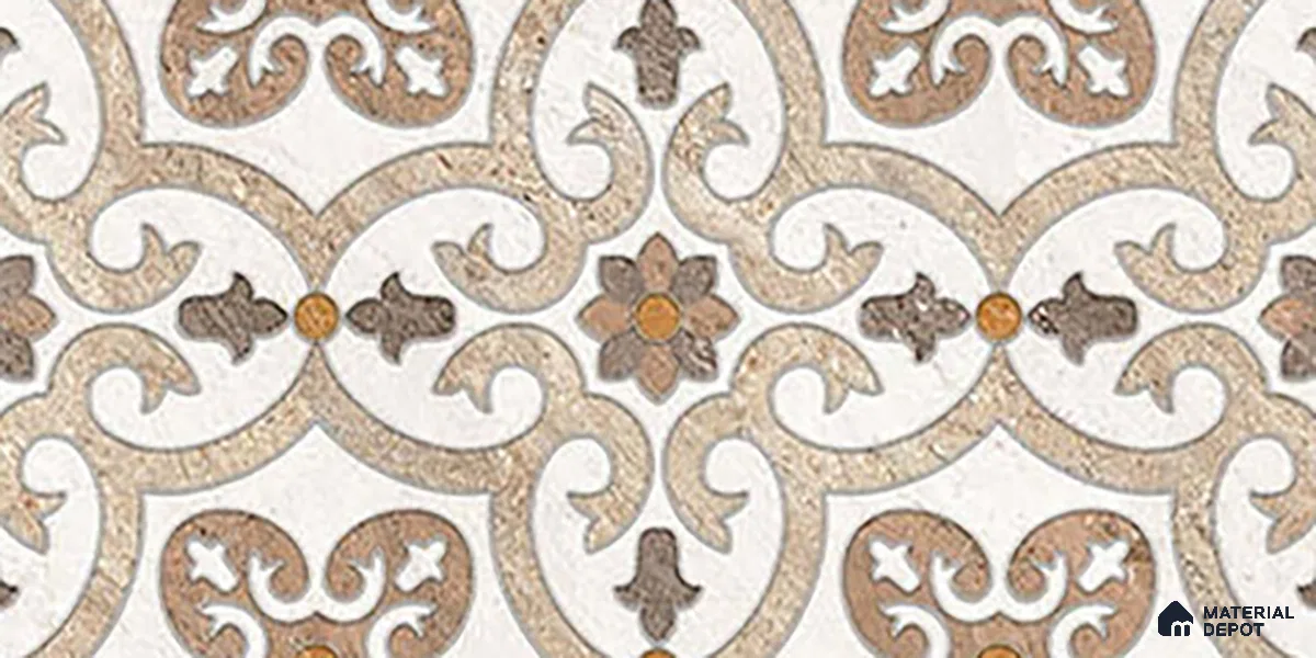 Highlighter Wall Tile TL 02418 B Brown Almond Highlighter 2 ft x 1 ft Glossy Finish Ceramic Tile - 6 mm | Suitable For Kitchen, Bathroom & Accent/Feature Wall