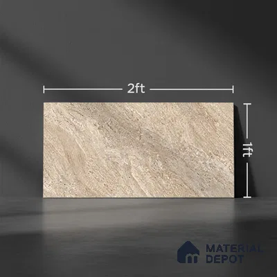 TL 02418 C Chocolate Brown Dark 2 ft x 1 ft Glossy Finish Ceramic Wall Tile - 6 mm