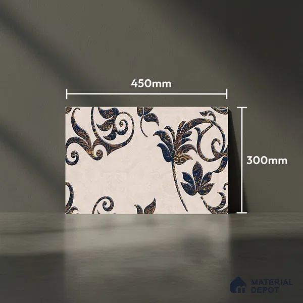TL 02450 B Oyster Beige Highlighter 18 x 12 inch Matte Finish Ceramic Wall Tile - 6 mm (Sample)