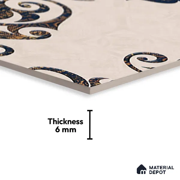 TL 02450 B Oyster Beige Highlighter 18 x 12 inch Matte Finish Ceramic Wall Tile - 6 mm (Sample)