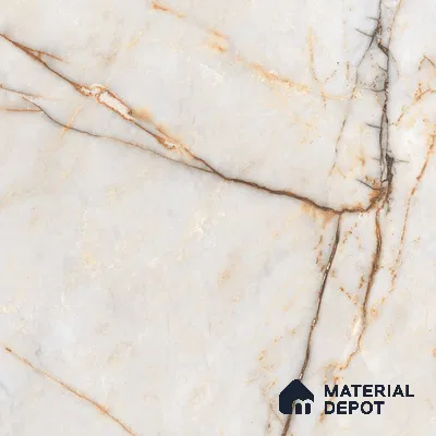 Budget Friendly Marble Floor & Wall Tile Value For Money TL 05576 Bianco Lizent 4 ft x 2 ft - Vitrified Glossy Finish -9 mm | 4 Random Design | Suitable for Living Room, Bedroom & Bathroom