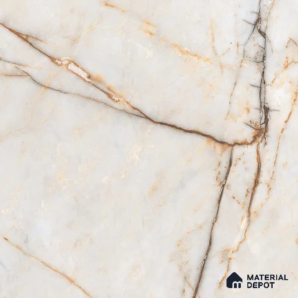 Budget Friendly Marble Floor & Wall Tile Value For Money TL 05576 Bianco Lizent 4 ft x 2 ft - Vitrified Glossy Finish -9 mm | 4 Random Design | Suitable for Living Room, Bedroom & Bathroom