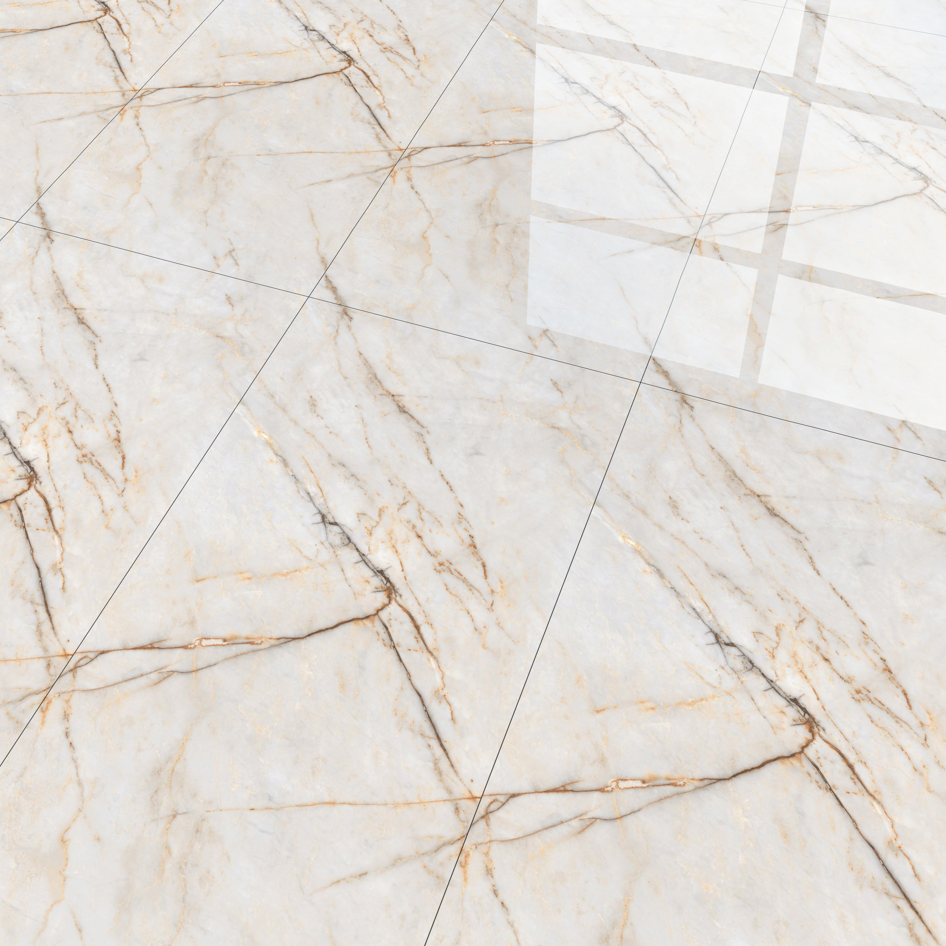 Budget Friendly Marble Floor & Wall Tile Value For Money TL 05576 Bianco Lizent 4 ft x 2 ft - Vitrified Glossy Finish -9 mm | 4 Random Design | Suitable for Living Room, Bedroom & Bathroom