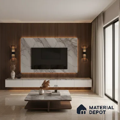 Ferrero 1B 0726 Copper Veil 8 ft x 4 ft Lazer Marble Series High Gloss Finish Acrylic Laminate - 1.5 mm (LM 01116) | Matching Edgeband Code - 726 |  Suitable for TV Unit, Wardrobe, Kitchen Cabinets