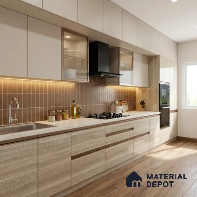 Wooden Look 716 8 ft x 4 ft Wooden Series High Gloss Finish Acrylic Laminate - 1.5 mm | Suitable for TV Unit, Wardrobe, Kitchen Cabinets