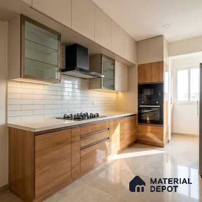 Wooden Look 703 8 ft x 4 ft Wooden Series High Gloss Finish Acrylic Laminate - 1.5 mm | Suitable for TV Unit, Wardrobe, Kitchen Cabinets