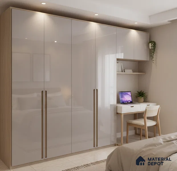 Ferrero 1B 0806 Hazy Violet 8 ft x 4 ft Solid Series High Gloss Finish Acrylic Laminate - 1.5 mm (LM 01153) | Matching Edgeband Code - 806 | Suitable for Kitchen Cabinets, Study Areas, Wardrobe
