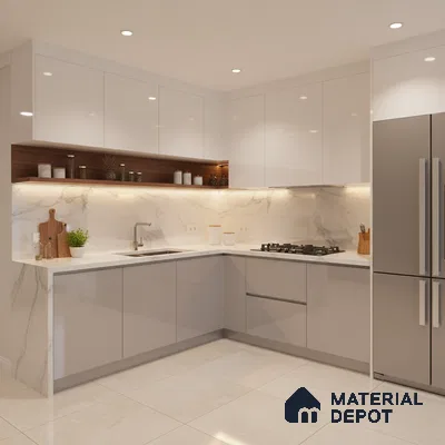 Ferrero 1B 0806 Hazy Violet 8 ft x 4 ft Solid Series High Gloss Finish Acrylic Laminate - 1.5 mm (LM 01153) | Matching Edgeband Code - 806 | Suitable for Kitchen Cabinets, Study Areas, Wardrobe