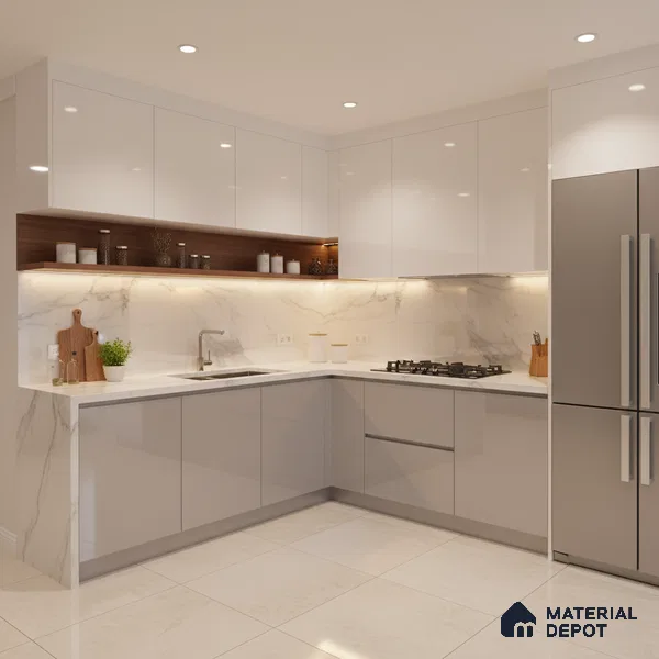 Ferrero 1B 0806 Hazy Violet 8 ft x 4 ft Solid Series High Gloss Finish Acrylic Laminate - 1.5 mm (LM 01153) | Matching Edgeband Code - 806 | Suitable for Kitchen Cabinets, Study Areas, Wardrobe