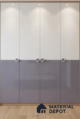 Ferrero 1B 0816 Slate Grey 8 ft x 4 ft Solid Series High Gloss Finish Acrylic Laminate - 1.5 mm (LM 01159) | Matching Edgeband Code - 816 | Suitable for Kitchen Cabinets, Study Areas, Wardrobe