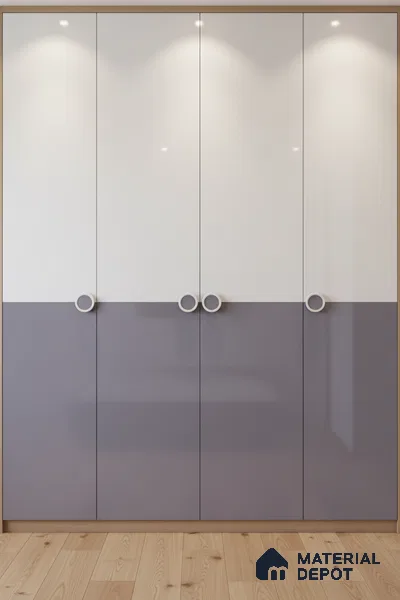 Ferrero 1B 0816 Slate Grey 8 ft x 4 ft Solid Series High Gloss Finish Acrylic Laminate - 1.5 mm (LM 01159) | Matching Edgeband Code - 816 | Suitable for Kitchen Cabinets, Study Areas, Wardrobe