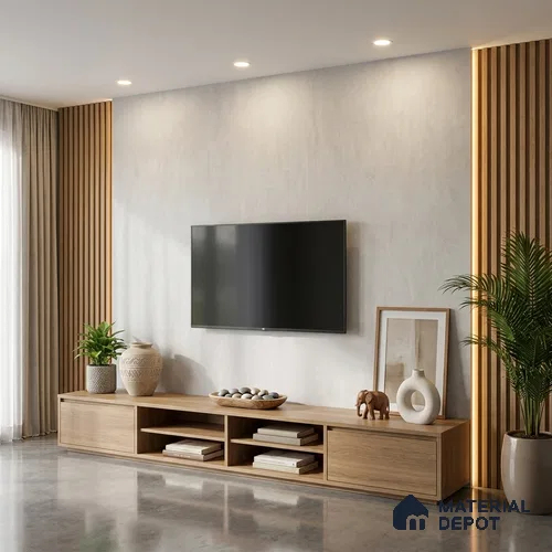Fluted Solid Color Look LM 01199 Tokyo Stellar 8 ft x 4 ft Texture Finish Laminates - 1 mm | Suitable for TV Unit, Wardrobe, Kitchen Cabinets