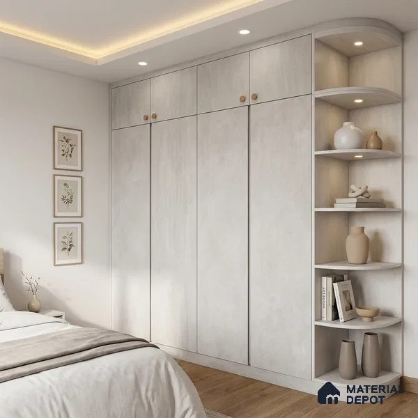 Fluted Solid Color Look LM 01199 Tokyo Stellar 8 ft x 4 ft Texture Finish Laminates - 1 mm  | Suitable for TV Unit, Wardrobe, Kitchen Cabinets