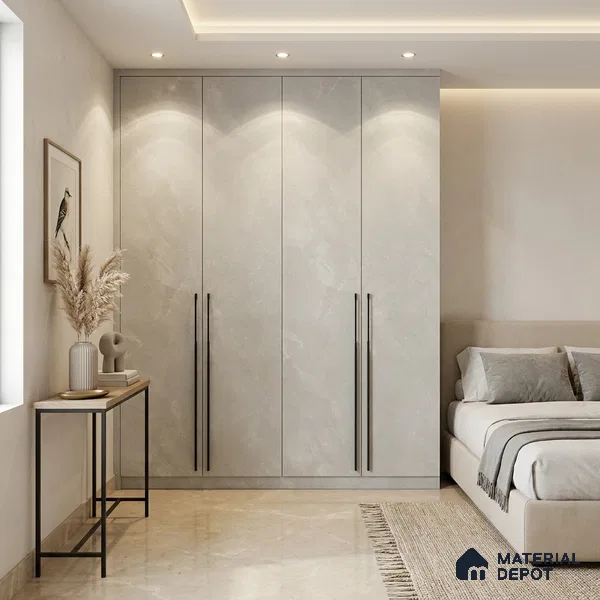 LM 01201 Iceland Grey 8 ft x 4 ft Texture Finish Laminates - 1 mm | Suitable for TV Unit, Wardrobe, Kitchen Cabinets