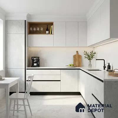Stone Look LM 01204 Tokyo Serene 8 ft x 4 ft Texture Finish Laminates - 1 mm  | Suitable for TV Unit, Wardrobe, Kitchen Cabinets