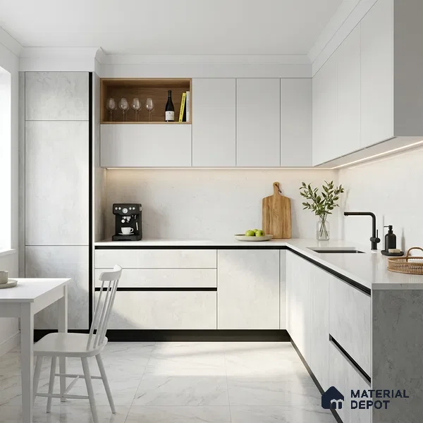 Stone Look LM 01204 Tokyo Serene 8 ft x 4 ft Texture Finish Laminates - 1 mm  | Suitable for TV Unit, Wardrobe, Kitchen Cabinets