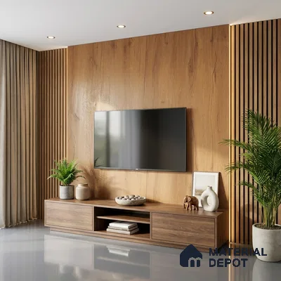 Wooden Look LM 01206 Urban Blend 8 ft x 4 ft Texture Finish Laminates - 1 mm  | Suitable for TV Unit, Wardrobe, Kitchen Cabinets