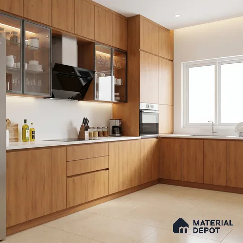 Wooden Look LM 01206 Urban Blend 8 ft x 4 ft Texture Finish Laminates - 1 mm  | Suitable for TV Unit, Wardrobe, Kitchen Cabinets