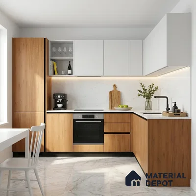 Wooden Look LM 01206 Urban Blend 8 ft x 4 ft Texture Finish Laminates - 1 mm  | Suitable for TV Unit, Wardrobe, Kitchen Cabinets