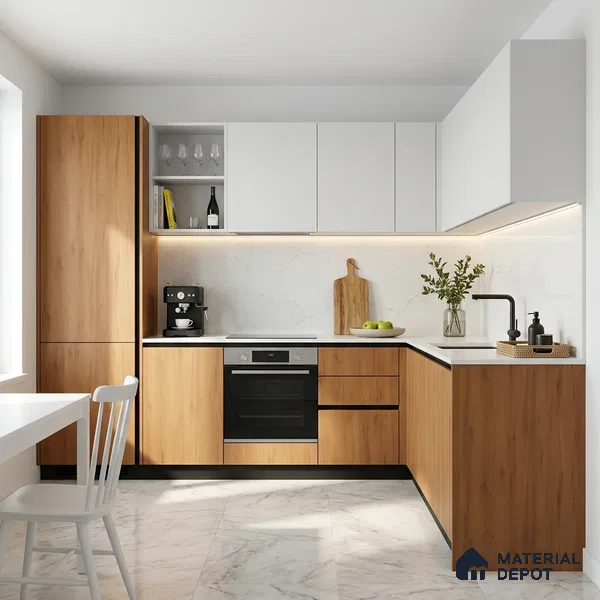 Wooden Look LM 01206 Urban Blend 8 ft x 4 ft Texture Finish Laminates - 1 mm | Suitable for TV Unit, Wardrobe, Kitchen Cabinets