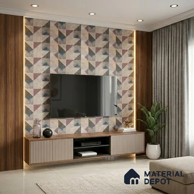 LM 01211 Chalet Maple 8 ft x 4 ft High Gloss Finish Laminates - 1 mm  | Suitable for TV Unit, Wardrobe, Kitchen Cabinets
