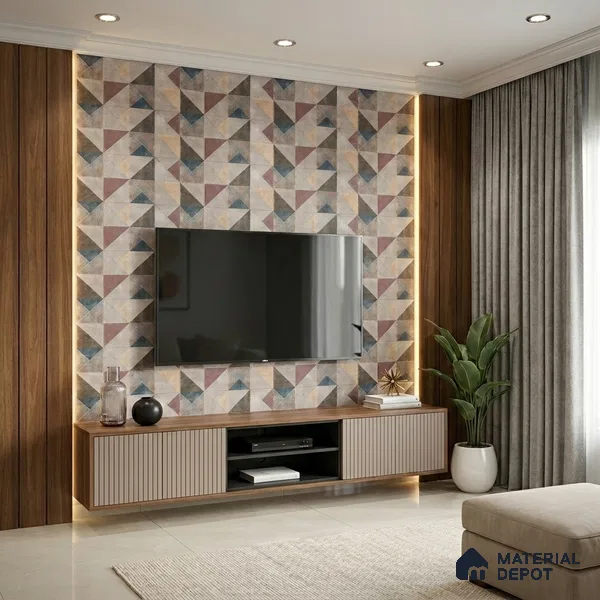 LM 01211 Chalet Maple 8 ft x 4 ft High Gloss Finish Laminates - 1 mm  | Suitable for TV Unit, Wardrobe, Kitchen Cabinets