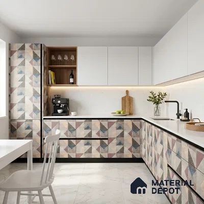 LM 01211 Chalet Maple 8 ft x 4 ft High Gloss Finish Laminates - 1 mm  | Suitable for TV Unit, Wardrobe, Kitchen Cabinets