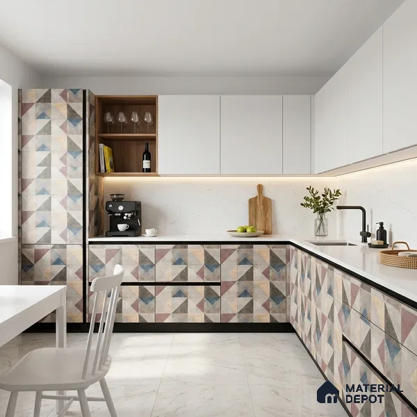 LM 01211 Chalet Maple 8 ft x 4 ft High Gloss Finish Laminates - 1 mm  | Suitable for TV Unit, Wardrobe, Kitchen Cabinets