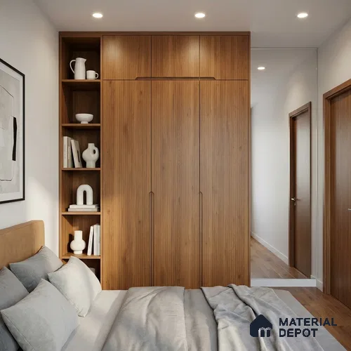 Wooden Fluted Look LM 01260 Cyprus 8 ft x 4 ft Bamboo Channel Finish Decorative Laminate - 1 mm | Suitable for TV Unit, Wardrobe, Kitchen Cabinets