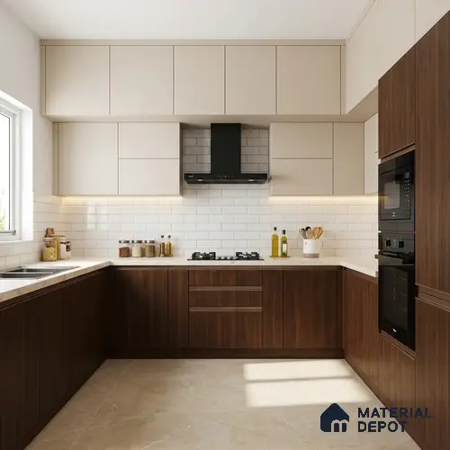 Wooden Look LM 01262 Dare Walnut 8 ft x 4 ft Hydra Bark Finish Decorative Laminate - 1 mm | Suitable for TV Unit, Wardrobe, Kitchen Cabinets