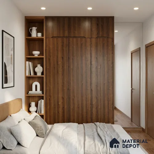 Wooden Look LM 01266 Rusted Maple 8 ft x 4 ft Hydra Bark Finish Decorative Laminate - 1 mm | Suitable for TV Unit, Wardrobe, Kitchen Cabinets