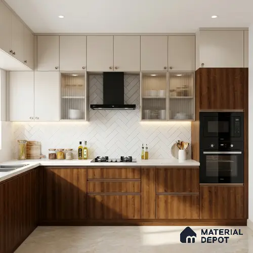 Wooden Look LM 01266 Rusted Maple 8 ft x 4 ft Hydra Bark Finish Decorative Laminate - 1 mm | Suitable for TV Unit, Wardrobe, Kitchen Cabinets