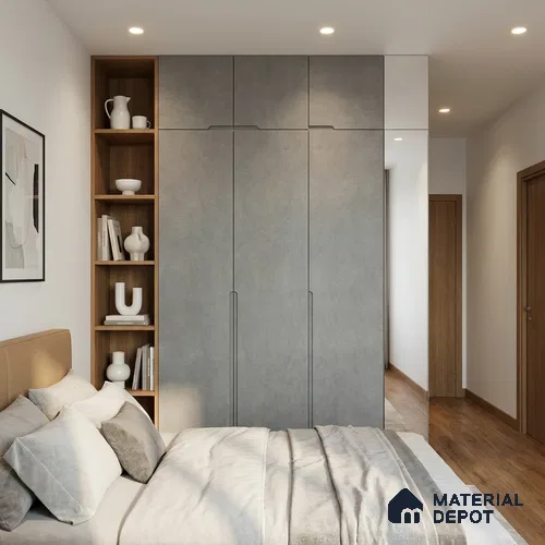 Stone Look LM 01268 Concrete Grey 8 ft x 4 ft Sand Stone Finish Decorative Laminate - 1 mm | Suitable for TV Unit, Wardrobe, Kitchen Cabinets