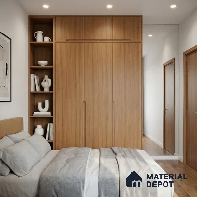 Wooden Fluted Look LM 01269 Alstonia 8 ft x 4 ft Bamboo Channel Finish Decorative Laminate - 1 mm | Suitable for TV Unit, Wardrobe, Kitchen Cabinets
