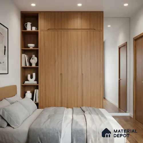 Wooden Fluted Look LM 01269 Alstonia 8 ft x 4 ft Bamboo Channel Finish Decorative Laminate - 1 mm | Suitable for TV Unit, Wardrobe, Kitchen Cabinets