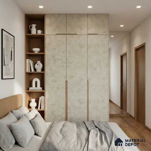 Marble Look LM 01271 Zarki Marble 8 ft x 4 ft Surenity Fusion Finish Decorative Laminate - 1 mm | Suitable for TV Unit, Wardrobe, Kitchen Cabinets