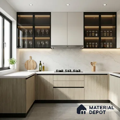 Wooden Look LM 01288 8 ft x 4 ft Texture Finish Decorative Laminate - 1 mm | Suitable for TV Unit, Wardrobe, Kitchen Cabinets