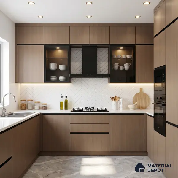 Brown Textured Solid Look LM 01291 8 ft x 4 ft Texture Finish Decorative Laminate - 1 mm | Suitable for TV Unit, Wardrobe, Kitchen Cabinets