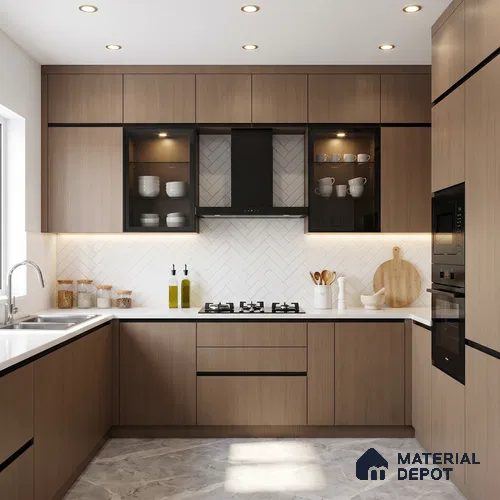 Brown Textured Solid Look LM 01291 8 ft x 4 ft Texture Finish Decorative Laminate - 1 mm | Suitable for TV Unit, Wardrobe, Kitchen Cabinets