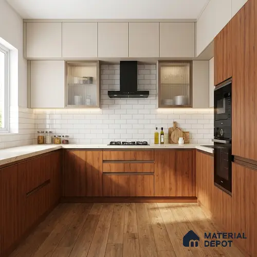 Wooden Look LM 01292 Ripple Wood 8 ft x 4 ft Texture Finish Laminates - 1 mm | Suitable for TV Unit, Wardrobe, Kitchen Cabinets