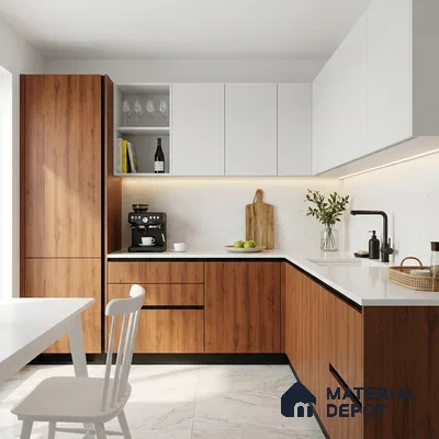Wooden Look LM 01292 Ripple Wood 8 ft x 4 ft Texture Finish Laminates - 1 mm  | Suitable for TV Unit, Wardrobe, Kitchen Cabinets