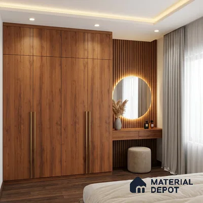 Wooden Look LM 01292 Ripple Wood 8 ft x 4 ft Texture Finish Laminates - 1 mm  | Suitable for TV Unit, Wardrobe, Kitchen Cabinets