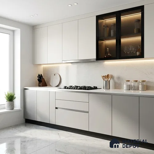 LM 01344 Nickel Grey 8 ft x 4 ft Super Matte Finish Decorative Laminate - 1 mm | Suitable for Living Room, Kitchen, Office