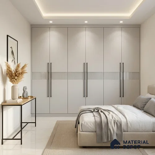 LM 01344 Nickel Grey 8 ft x 4 ft Super Matte Finish Decorative Laminate - 1 mm  | Suitable for Living Room, Kitchen, Office