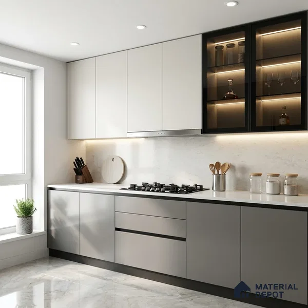 LM 01346 Mud Ash 8 ft x 4 ft Super Matte Finish Decorative Laminate - 1 mm  | Suitable for Living Room, Kitchen, Office