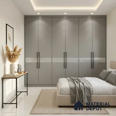LM 01351 Castleton Grey 8 ft x 4 ft Super Matte Finish Decorative Laminate - 1 mm  | Suitable for Living Room, Kitchen, Office